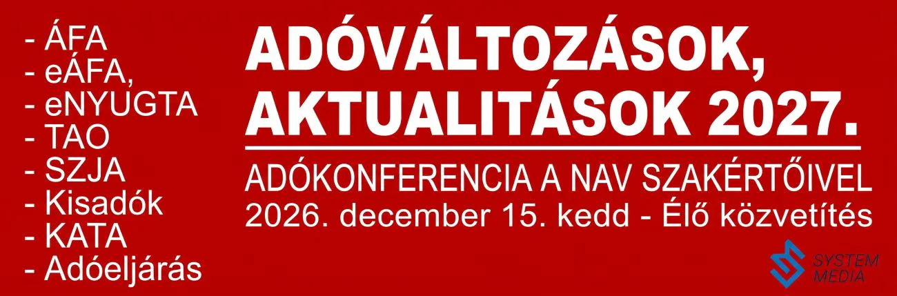 Adovaltozások aktualitasok 2027 adokonferencia systemmedia banner_k1
